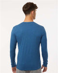 Next Level 6211 Unisex CVC Long Sleeve T-Shirt - Heather Cool Blue - model back