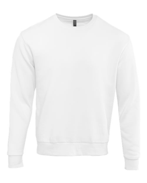 Next Level 9003 Unisex Santa Barbara Crewneck Sweatshirt - White - front