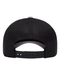Yupoong 6506 Five-Panel Retro Trucker Cap - Heather/ Black - back