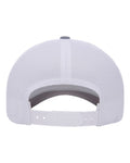 Yupoong 6506 Five-Panel Retro Trucker Cap - Heather/ White - back