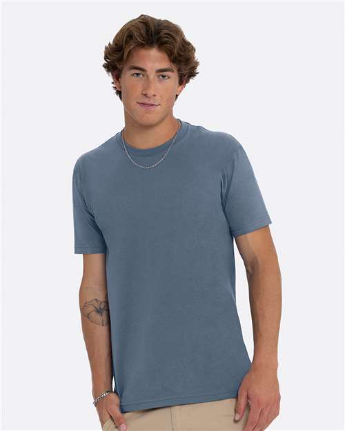 Next Level 3600 Unisex Cotton T-Shirt - Blue Jean - model front