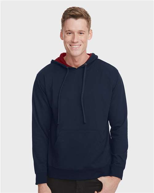 Next Level 9301 Unisex Laguna Hoodie Sweatshirt - Midnight Navy/ Cardinal - front