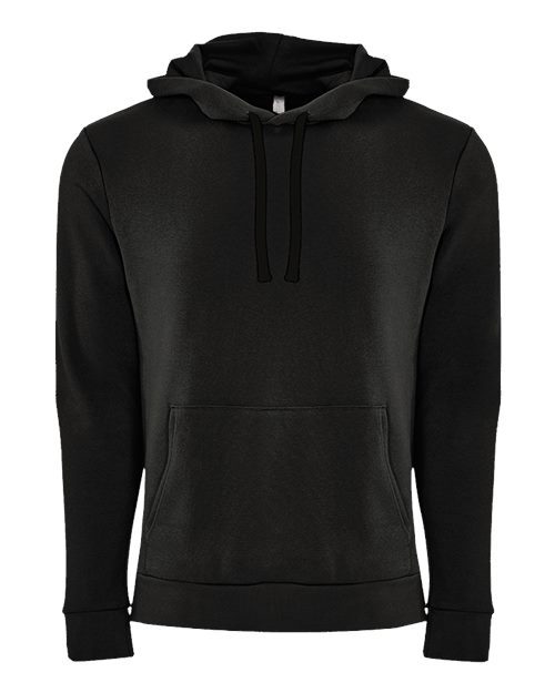 Next Level 9303 Unisex Santa Barbara Hoodie Sweatshirt - Black/ Black - front