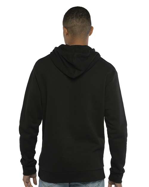 Next Level 9303 Unisex Santa Barbara Hoodie Sweatshirt - Black/ Black - model back