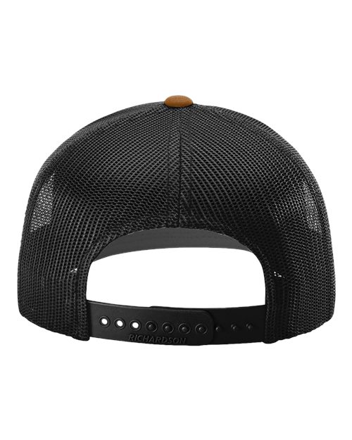 Richardson 112 Snapback Trucker Cap - Carmel/ Black - back