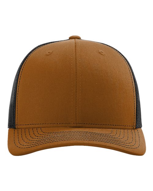 Richardson 112 Snapback Trucker Cap - Carmel/ Black - front