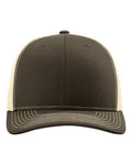 Richardson 112 Snapback Trucker Cap - Chocolate Chip/ Birch - front