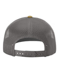 Richardson 112 Snapback Trucker Cap - Mink Beige/ Charcoal/ Amber Gold - back