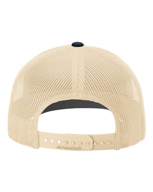 Richardson 112 Snapback Trucker Cap - Navy/ Khaki - back