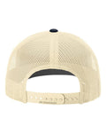 Richardson 112 Snapback Trucker Cap - Blue Teal/ Birch/ Navy - back