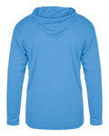 Badger 4105 Unisex B-Core Hooded Long Sleeve T-Shirt - Columbia Blue - back
