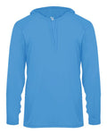 Badger 4105 Unisex B-Core Hooded Long Sleeve T-Shirt - Columbia Blue - front