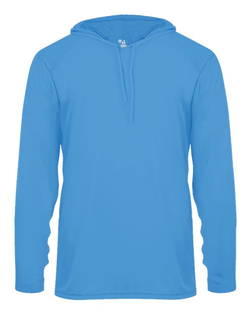 Badger 4105 Unisex B-Core Hooded Long Sleeve T-Shirt - Columbia Blue - front