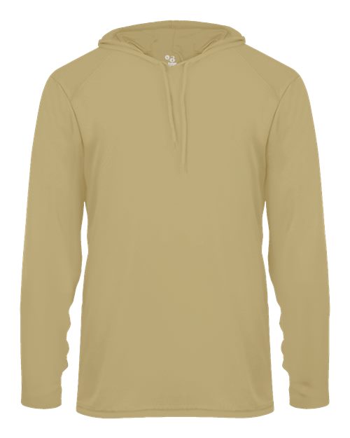 Badger 4105 Unisex B-Core Hooded Long Sleeve T-Shirt - Vegas Gold - front