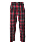 Boxercraft BM6624 Men's Harley Flannel Pants - Black/ Red Kingston Plaid - front