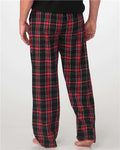 Boxercraft BM6624 Men's Harley Flannel Pants - Black/ Red Kingston Plaid - model back