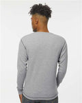 J. America 8238 Men's Vintage Thermal Long Sleeve T-Shirt - Oxford - model back