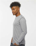 J. America 8238 Men's Vintage Thermal Long Sleeve T-Shirt - Oxford - model side