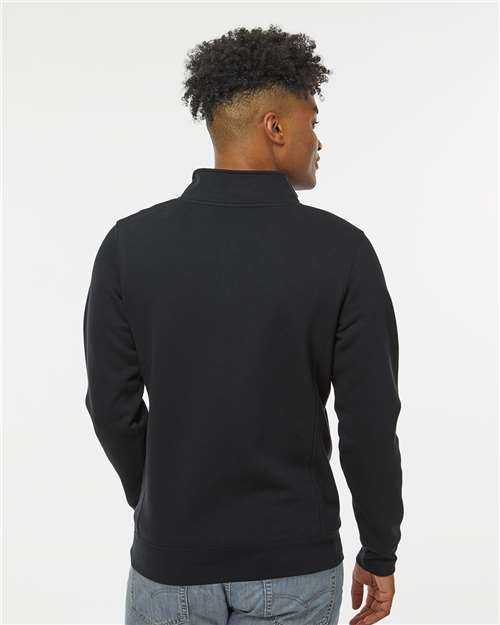 J. America 8717 Unisex Heavyweight Fleece Quarter-Zip Sweatshirt - Black - model back