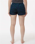 Boxercraft BW6501 Women's Flannel Shorts - Scottish Tartan Plaid - model back
