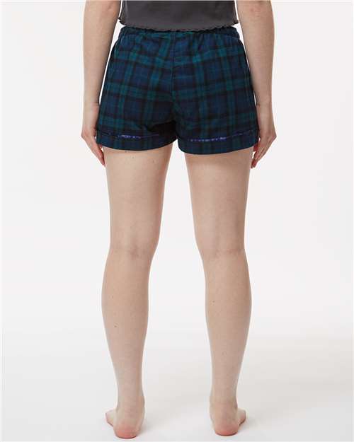Boxercraft BW6501 Women's Flannel Shorts - Scottish Tartan Plaid - model back