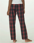 Boxercraft BW6620 Women's Haley Flannel Pants - Black/ Red Kingston Plaid - model back