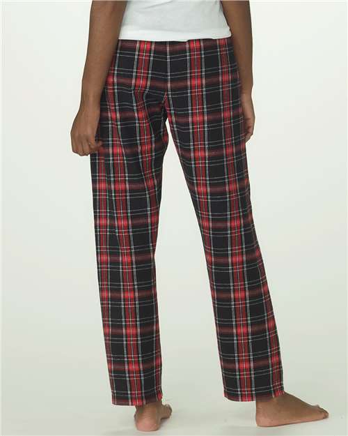 Boxercraft BW6620 Women's Haley Flannel Pants - Black/ Red Kingston Plaid - model back