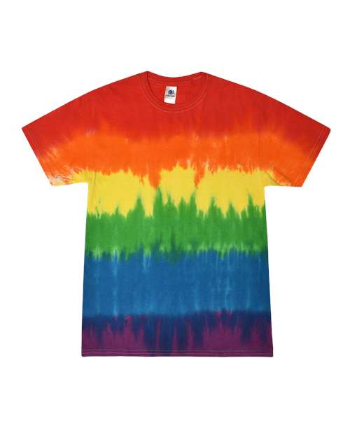 Colortone 1000 Unisex Multi-Color Tie-Dyed T-Shirt - Pride - front