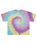 Colortone 1050 Women's Tie-Dyed Crop T-Shirt - Jellybean - front