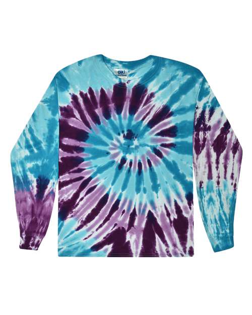 Colortone 2000 Unisex Tie-Dyed Long Sleeve T-Shirt - Barbados - front