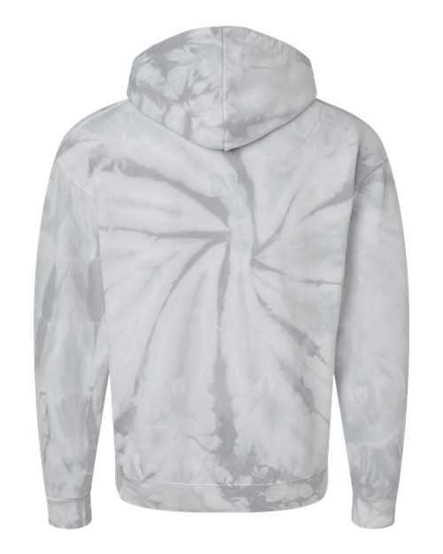 Colortone 8777 Unisex Tie-Dyed Hooded Sweatshirt - Spider Silver - back