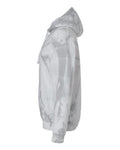 Colortone 8777 Unisex Tie-Dyed Hooded Sweatshirt - Spider Silver - side