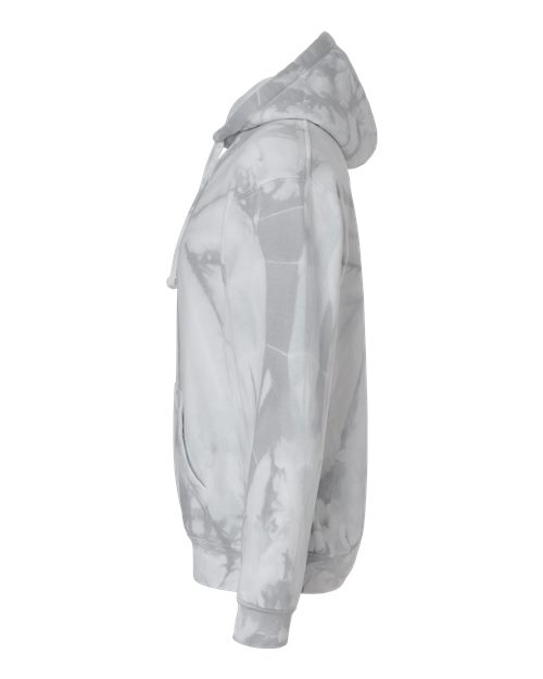Colortone 8777 Unisex Tie-Dyed Hooded Sweatshirt - Spider Silver - side