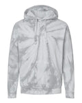 Colortone 8777 Unisex Tie-Dyed Hooded Sweatshirt - Spider Silver - front