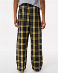 Boxercraft BY6624 Youth Flannel Pants - Black/ Gold - model back