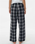 Boxercraft BY6624 Youth Flannel Pants - Black/ White - model back