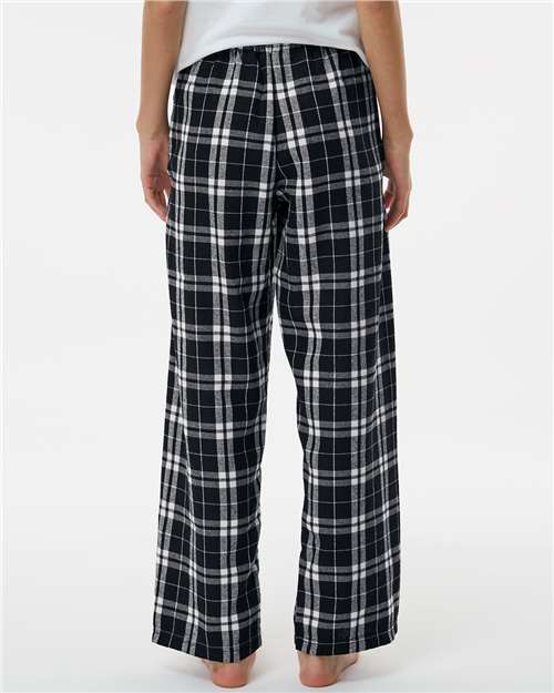 Boxercraft BY6624 Youth Flannel Pants - Black/ White - model back