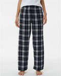 Boxercraft BY6624 Youth Flannel Pants - Black/ White - model front