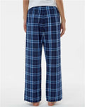 Boxercraft BY6624 Youth Flannel Pants - Navy/ Columbia Plaid - model back