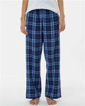 Boxercraft BY6624 Youth Flannel Pants - Navy/ Columbia Plaid - model front