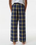 Boxercraft BY6624 Youth Flannel Pants - Navy/ Gold - model back