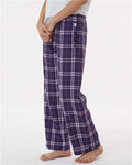 Boxercraft BY6624 Youth Flannel Pants - Purple/ White Plaid - model side