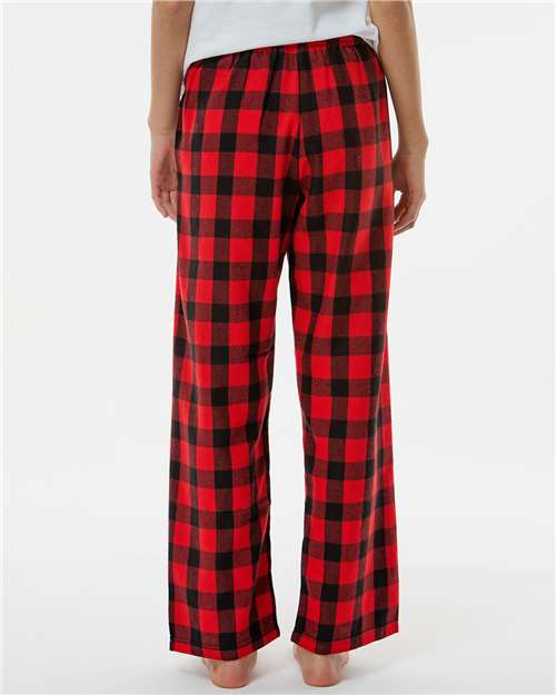 Boxercraft BY6624 Youth Flannel Pants - Red/ Black Buffalo - model back