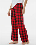 Boxercraft BY6624 Youth Flannel Pants - Red/ Black Buffalo - model side