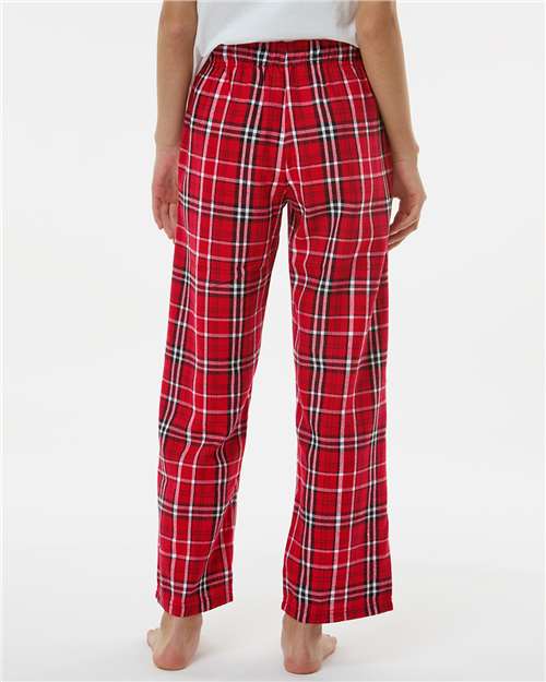 Boxercraft BY6624 Youth Flannel Pants - Red/ White - model back