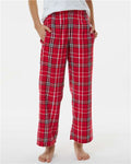 Boxercraft BY6624 Youth Flannel Pants - Red/ White - model front