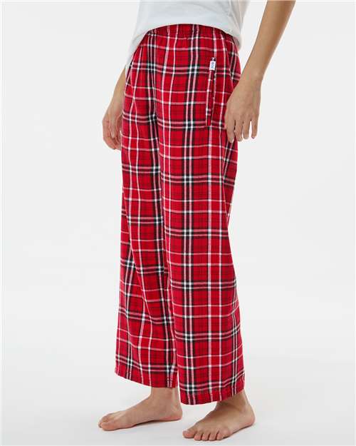 Boxercraft BY6624 Youth Flannel Pants - Red/ White - model side