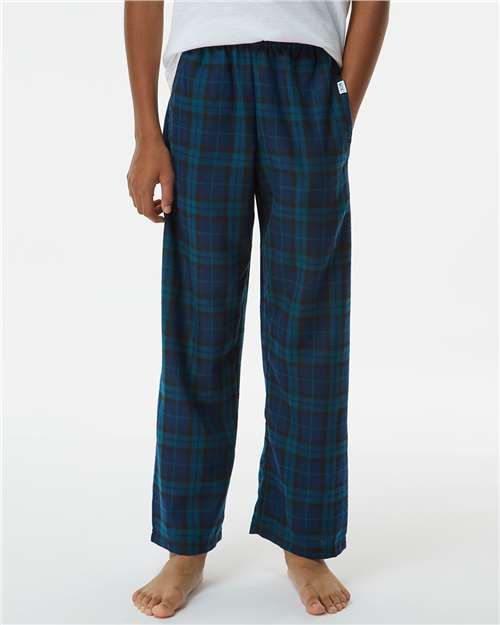 Boxercraft BY6624 Youth Flannel Pants - Scottish Tartan Plaid - model front