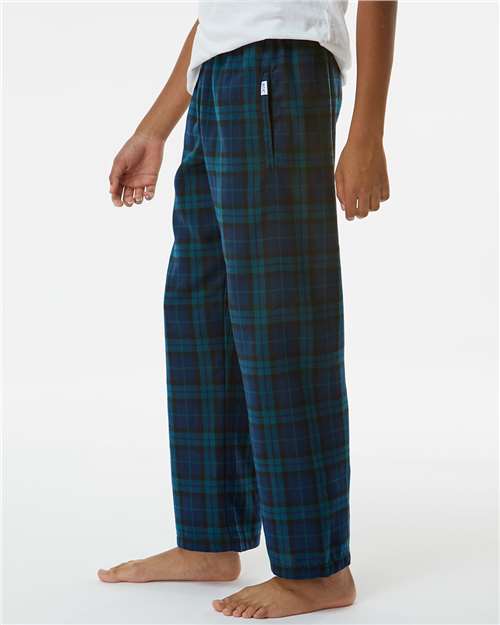 Boxercraft BY6624 Youth Flannel Pants - Scottish Tartan Plaid - model side