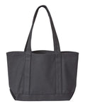 Liberty Bags 8871 Windward Large Cotton Canvas Classic Resort Tote - Black/ Black - back